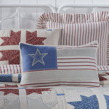 Celebration Patchwork Flag Pillow 14x22 VHC Brands - The Fox Decor